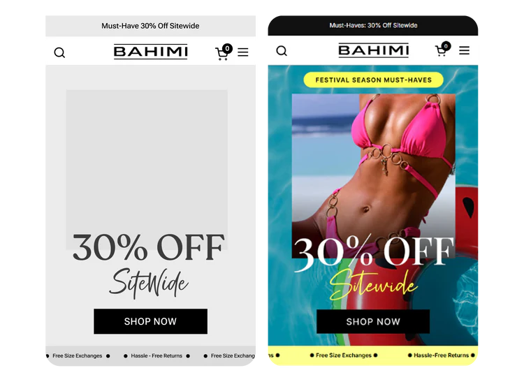 Design & User Experience - Mobile E-commerce Mockups
